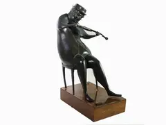 Frank Kyle, Violinist 1972, 1914, bronze sculpture