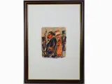 Franz Borghese, Figures, 1941, watercolour on cardboard