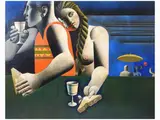 Damiano Damiani, Composition with Figures 1986, 1922, oil on canvas