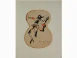 Marcello Avenali, Violinist, 1912, mixed media on paper