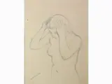 Cesare Breveglieri, Female Nude, 1902, pencil on paper