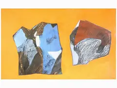 Composition by Dino Caponi, 1920, mixed media on cardboard, offered May 2019