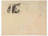 Ugo Attardi, Woman with Fan 1965, 1923, indian ink on paper