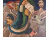 Beppe Serafini, Tribute to Chagall, 1915, oil on cardboard