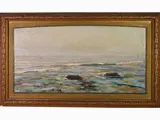 Ferruccio Rontini, Seascape, first quarter of 20th Century, 1893, oil on panel