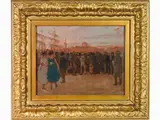 Cafiero Filippelli, View of a Port with Figures 1921