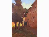 Angiolo Volpe, Livorno Villa Giorgia, oil on panel