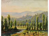 The River by Valentino Ghiglia, 1903, oil on canvas, offered Mar 2019