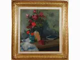 Still Life with Flowers in a Vase and Book by Renato Natali, 1883, oil on panel, offered Mar 2019