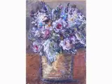 Sergio Scatizzi, Flowers in a Vase, 1918, mixed media on paper