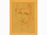 Filippo de Pisis, Portrait of a Boy 1920s, 1896, pencil and red chalk on paper
