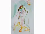 Ernesto Treccani, Female Portrait, 1920, mixed media on canvas
