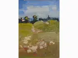 Spring Landscape by Sergio Scatizzi, 1918, oil on canvas, offered Mar 2019