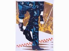 Composition 1981 by Gianni Bertini, 1922, silk-screen print, offered Mar 2019