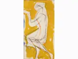 Enzo Pregno, Figure, 1898, mixed media on cardboard