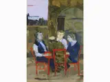 Figures by Renzo Grazzini, 1912, oil on panel, offered Mar 2019
