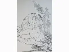 Figures by Corrado Cagli, 1910, lithograph, offered Mar 2019