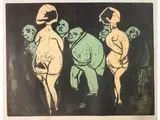 Mino Maccari, Figures, 1898, two woodcut print