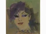 Mino Maccari, Female Portrait, 1898, watercolour on cardboard laid on cardboard