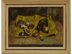 Still Life with Mushrooms by Umberto Mariotti, 1905, oil on canvas, offered Mar 2019