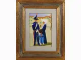 Rodolfo Marma, Monachina e Carabiniere 1973, 1923, oil on canvas board