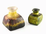 Two Glazed Earthenware Vases by Marcello Fantoni, 1915, base quadrata, offered Mar 2019