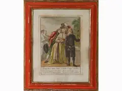 Tuscan Proverb by Giuseppe Piattoli, 1743, etching, offered Mar 2019