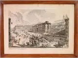 View of The Piazza di Spagna by Giovanni Battista Piranesi, 1720, etching, offered Mar 2019