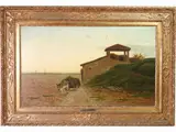 Luigi Bertelli, Country Landscape 1885, 1833, oil on canvas