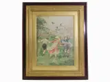 Spring Landscape with Children Playing by Fabio Fabbi, 1861, watercolour on paper laid on cardboard, offered Nov 2018