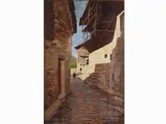 Pio Joris, View of a Street, 1843, oil on panel