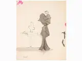 Fashion Figure by Christian Bérard, 1902, watercolour and indian ink on paper, offered Nov 2018