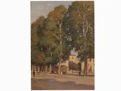 Roberto Sgrilli, View of Florence 1948, 1897, oil on panel