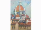 Silvio Polloni, View of The Duomo in Florence 1954