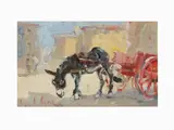 Fiaccheraio e Riposo by Gino Paolo Gori, 1911, two oil paintings on panel and canvas board, offered Nov 2018