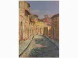 View of Livorno by Angiolo Volpe, oil on canvas, offered Nov 2018