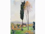 Baccio Maria Bacci, Autumn Morning 1940s, 1888, oil on canvas