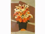 Marcello Boccacci, Flowers in a Vase, 1914, oil on cardboard
