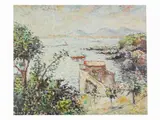 Landscape with a Lake by Guido Borgianni, 1915, oil on canvas, offered Nov 2018