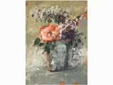 Flowers in a Vase 1956 by Sergio Scatizzi, 1918, oil on paper laid on panel, offered Nov 2018