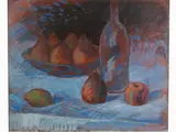 Quinto Martini, Still Life with Fruit and Bottle, 1908, oil on faesite