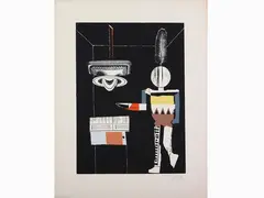 Composition by Franco Gentilini, 1909, lithograph, offered Nov 2018