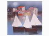 Lido Bettarini, Nocturnal Seascape with Sailboats