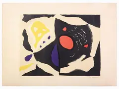 Composition by Gino Morandis, 1915, silk-screen print, offered Nov 2018