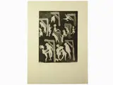 Mino Maccari, Compositions with Figures, 1898, two wood-cut prints and an etching-aquatint