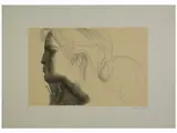 Emilio Greco, Female Head 1970, 1913, etching