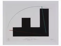 Composition by Nicola Carrino, 1932, etching on paper laid on cardboard, offered Nov 2018