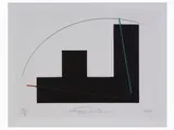 Nicola Carrino, Composition, 1932, etching on paper laid on cardboard