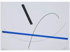 Ricostruttivo/Spazio 2013 by Nicola Carrino, 1932, marker and pencil on paper laid, offered Nov 2018