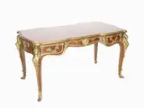 Francois Linke, A Late 19th Century Rosewood Veneered Bureau Plat, 1855, intarsiato a marqueterie